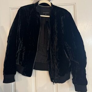 Banana Republic Black Quilted Bomber Jacket